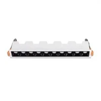 Blade Faretto Lineare da Incasso 10 Punti Luce LED 10W 36° Bianco/Nero