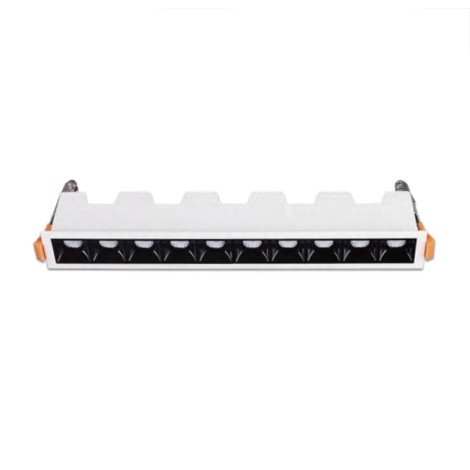 Blade Faretto Lineare da Incasso 10 Punti Luce LED 10W 36° Bianco/Nero