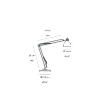 Fontana Arte Naska Grande LED Lampada da Tavolo Orientabile