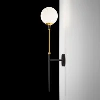 Stilnovo Galassia Lampada Luce Singola da Parete in Vetro