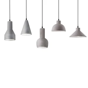 Ideal Lux Oil Suspension Lamp in Cement for Indoors