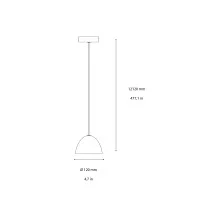 Ideal Lux Oil-4 Suspension Lamp in Cement with Adjustable Cable
