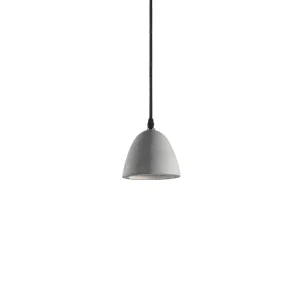 Ideal Lux Oil-4 Suspension Lamp in Cement with Adjustable Cable