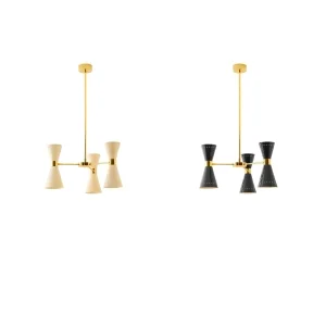 Stilnovo Megafono 3x2 Lampada Regolabile Doppio Cono a Sospensione