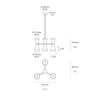 Stilnovo Megafono 3x2 Adjustable Double Emission Suspension Lamp