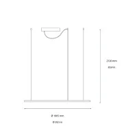 Ideal Lux Hulahoop Lampada a Sospensione Circolare da Interno