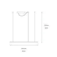 Ideal Lux Hulahoop Circular Suspension Lamp for Indoors