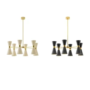Stilnovo Megafono 6x2 Lampada Regolabile Doppio Cono a Sospensione