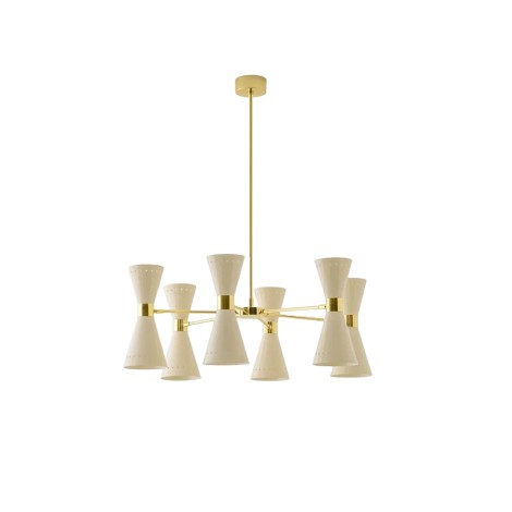 Stilnovo Megafono 6x2 Lampada Regolabile Doppio Cono a Sospensione