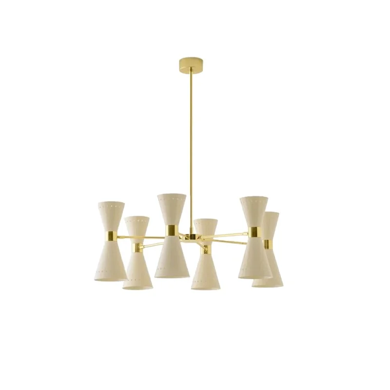 Stilnovo Megafono 6x2 Lampada Regolabile Doppio Cono a Sospensione Stilnovo Megafono 6x2 Lampada Regolabile Doppio Cono a Sospensione