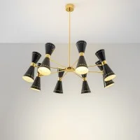 Stilnovo Megafono 8x2 Lampada Regolabile Doppio Cono a Sospensione