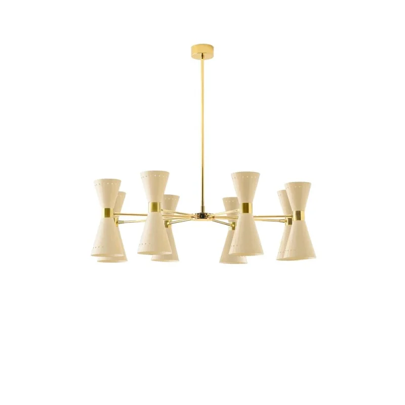 Stilnovo Megafono 8x2 Lampada Regolabile Doppio Cono a Sospensione