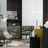 Stilnovo Diphy L54 Lampada Curvata da Sospensione By Mirco Crosatto