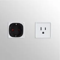 Adattatore Presa Schuko da Tipo F a Stati Uniti USA Tipo B 100-240V Adattatore Presa Schuko da Tipo F a Stati Uniti USA Tipo B 100-240V