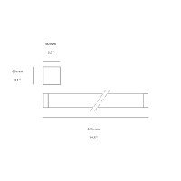 Esse-Ci Simple LED Linear Rectangular Suspension and Wall Lamp