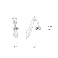 Qeeboo Giraffe In Love Lampada da Parete Attacco E14 per Interno
