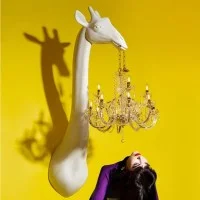 Qeeboo Giraffe In Love Lampada da Parete Attacco E14 per Interno