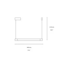 Ideal Lux Yoko Elegant and Linear LED Suspension Lamp for Indoor