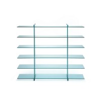 Fontana Arte Teso Libreria 1989 in Vetro By Renzo Piano