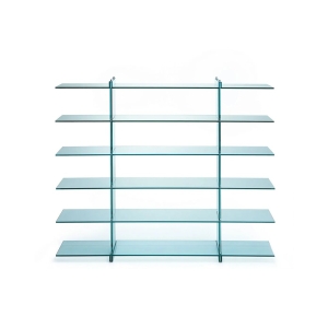 Fontana Arte Teso Libreria 1989 in Vetro By Renzo Piano