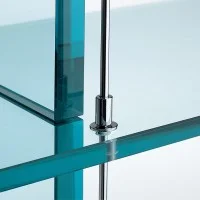 Fontana Arte Teso Bookcase 1989 in Glass By Renzo Piano