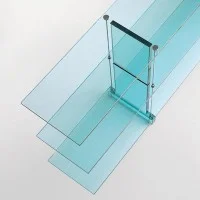 Fontana Arte Teso Console 1989 in Glass By Renzo Piano