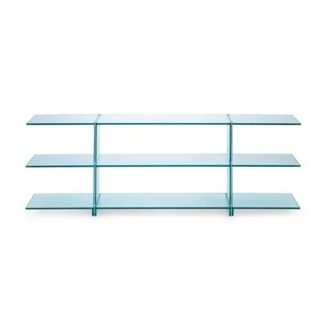 Fontana Arte Teso Console 1989 in Glass By Renzo Piano