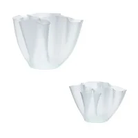 Fontana Arte Cartoccio Vaso in Vetro Opalino