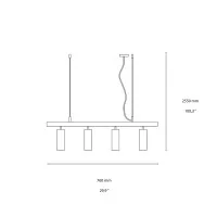 Ideal Lux Dynamite Lampadario LED a Sospensione Orientabile