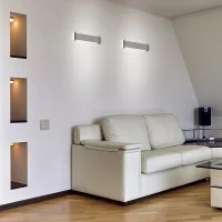 Cattaneo Abbraccio Rectangular Biemission Wall Lamp for Indoor