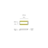 Cattaneo Abbraccio Rectangular Biemission Wall Lamp for Indoor