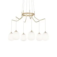 Ideal Lux Karousel LED Suspension Lamp in Metal and Blown Glass