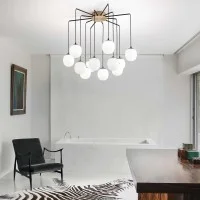 Ideal Lux Rhapsody LED Suspension Lamp with Spherical Glass Diffusers