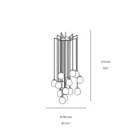 Ideal Lux Rhapsody LED Suspension Lamp with Spherical Glass Diffusers