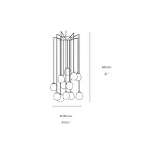 Ideal Lux Rhapsody LED Suspension Lamp with Spherical Glass Diffusers