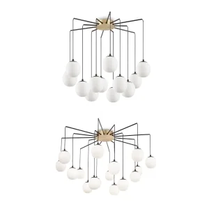 Ideal Lux Rhapsody LED Suspension Lamp with Spherical Glass Diffusers