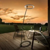 Linea Light Lira Lampada LED da Terra ad Anello per Esterno