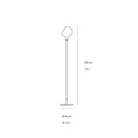Fontana Arte Parolona Dimmable Floor Lamp in Glass 1980