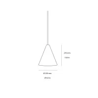 Louis Poulsen Keglen 250 Conical Suspension LED Lamp By BIG