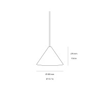 Louis Poulsen Keglen 400 Conical Suspension LED Lamp By BIG