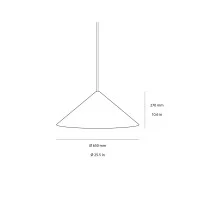 Louis Poulsen Keglen 650 Conical Suspension LED Lamp By BIG