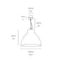 Wever & Ducrè Bishop 8.0 Bell Suspension Lamp