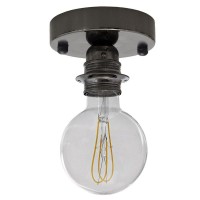 Ceiling or Wall Lamp with Black anthracite Lamp holder Vintage