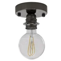 Ceiling or Wall Lamp with Black anthracite Lamp holder Vintage