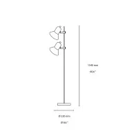 Ideal Lux Polly Vintage Style Floor Lamp with Adjustable Diffusers