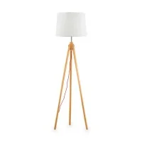 Ideal Lux York Lampada da Terra in Legno Naturale Stile Nordico