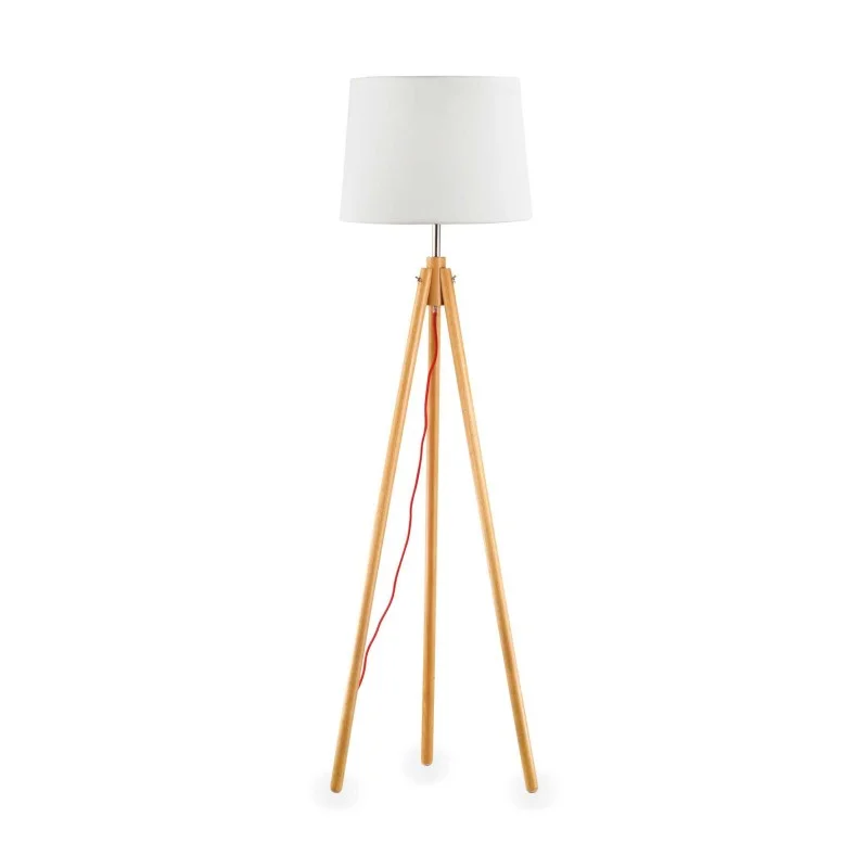 Ideal Lux York Nordic Style Floor Lamp in Natural Wood