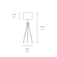 Ideal Lux York Nordic Style Floor Lamp in Natural Wood