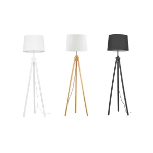 Ideal Lux York Nordic Style Floor Lamp in Natural Wood