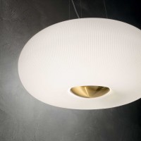 Ideal Lux Arizona Lampada LED a Sospensione con Dettagli in Ottone